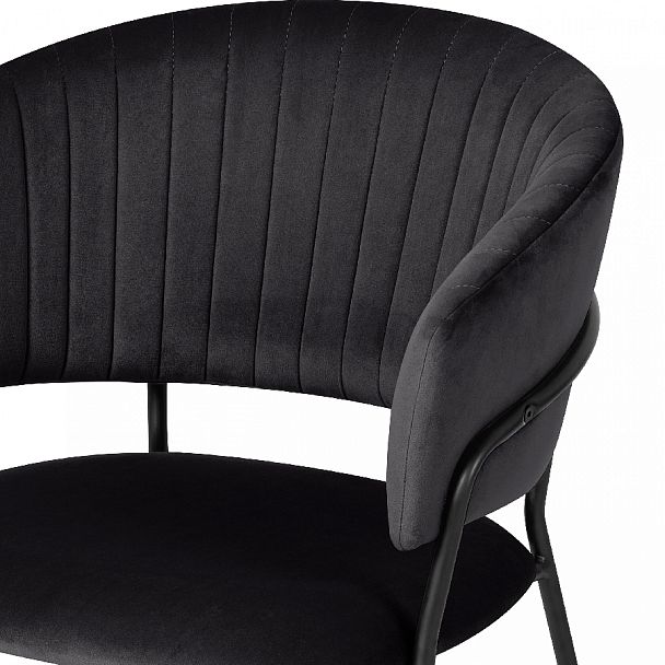 Стул кухонный Даксон черный велюр/черный - Вид 6