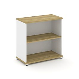 Concept Стеллаж 1 широкая секция, 2 ниши CN.STS-210 Дуб Винченцо/Белый Бриллиант/Металл Белый 836*420*818 - Фото предпросмотра