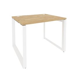 Onix Стол рабочий на О-образном м/к O.MO-SP-1.8 Тиквуд светлый/Белый металл 980*800*750 - Фото предпросмотра