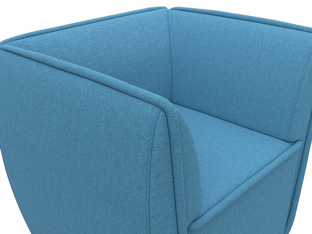 Кресло Бергамо Рогожка голубой - Вид 4
