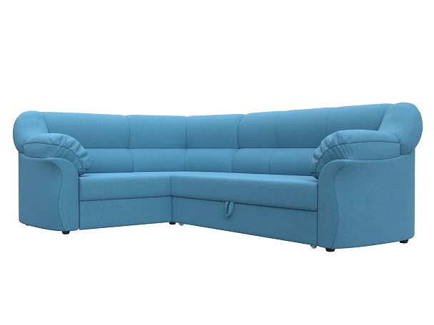 Диван угловой Карнелла левый угол Рогожка голубой - Вид 3