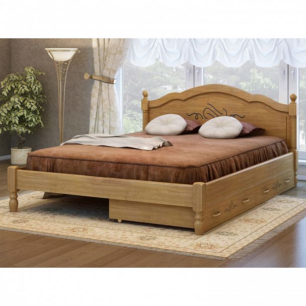 Кровать "Лама-2 120" береза - Вид 3