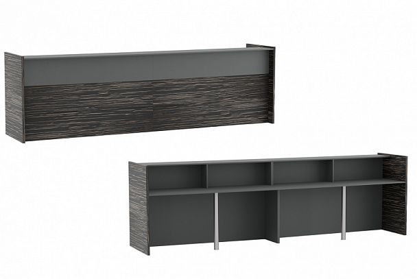 Стойка ресепшн Dali 373,4x75x110 эбен антрацит - Вид 1