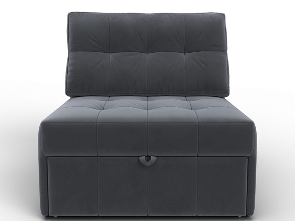 Кресло-кровать Лига-107 (80) Велюр серый - Вид 2