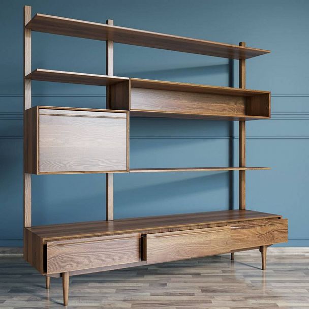 Стеллаж "Bruni" с ящиками BR-20 - Вид 3