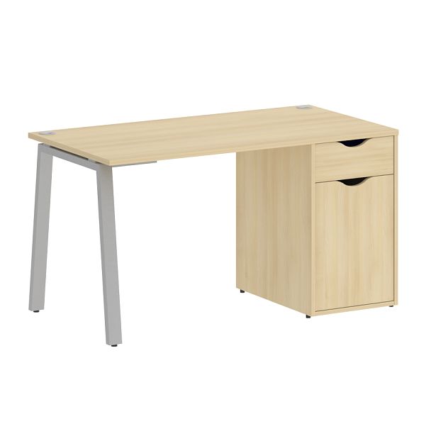 Home Office Стол письменный VR.SP-3-138.1.A Акация/Серый металл 1380*720*750 - Вид 1