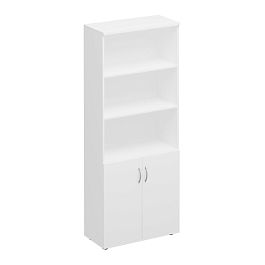 Шкаф для документов полузакрытый Комфорт К.371 белый премиум - Фото предпросмотра