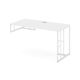 Rift Стол письменный для опорной тумбы левый RF.SPOT-014 (L) Белый Бриллиант/Металл Белый 1580*700*750 - Фото предпросмотра