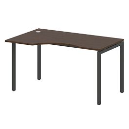 Metal System Quattro Стол криволинейный левый на П-образном м/к 40БП.СА-2 (L) Венге/Антрацит металл 1400*900*750 - Фото предпросмотра