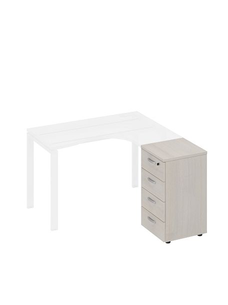 Тумба приставная 4-х ящичная с замком A4 А4 9223 БП дуб шамони - Вид 1