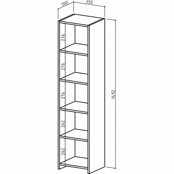 Стеллаж комбинированный Лайт-1 - Вид 2