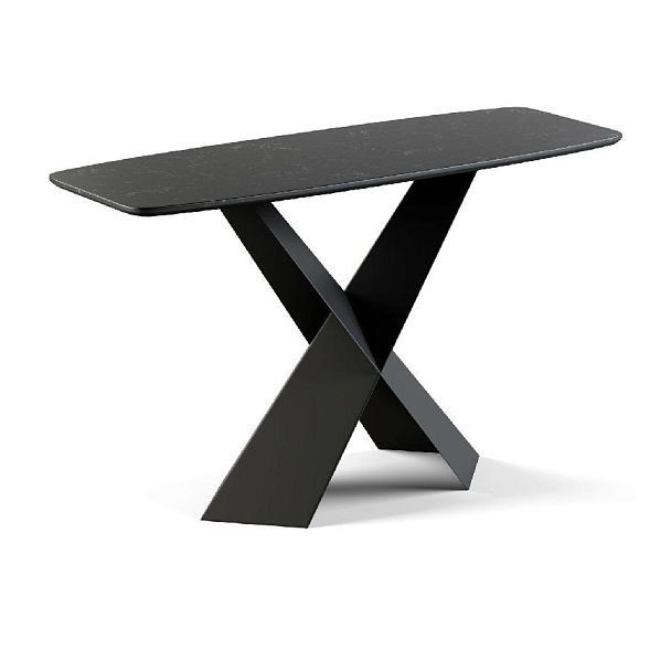 Консоль Tyler 130 керамика матовая, черная - Вид 1