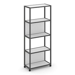 Shelf Mobile Стеллаж 5 уровней 1 секция VR.LT-STK-505.06 Белый Бриллиант/Металл Антрацит 600*400*2000 - Фото предпросмотра