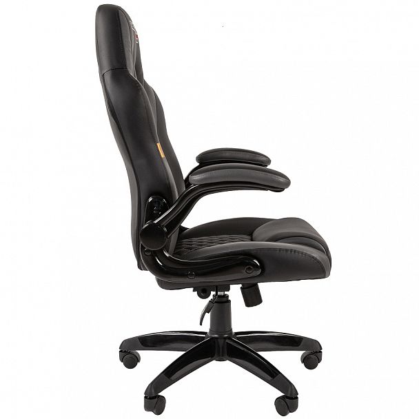 Кресло CHAIRMAN GAME 15, экокожа, черный/серый - Вид 4