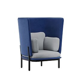 Stato Диван одноместный с высокой спинкой STA-01 Like 785/Like 992/Металл Черный 1070*900*1200 - Фото предпросмотра