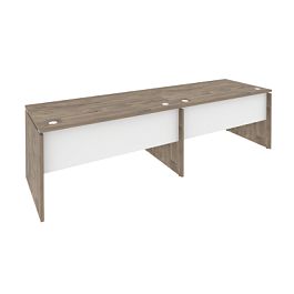 Onix Рабочая станция O.RS-2.3.8 Тиквуд темный/Белый бриллиант 2760*800*750 - Фото предпросмотра