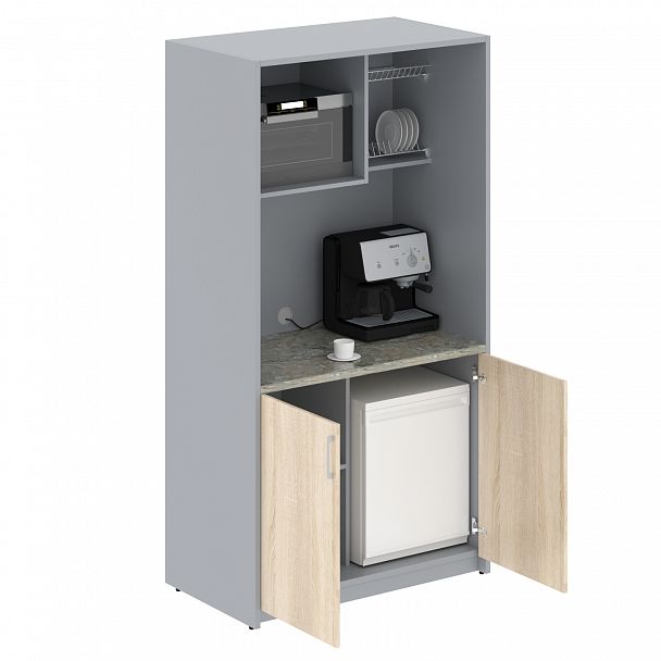 Офисная мини кухня SCB 120.3 дуб сонома светлый - Вид 2