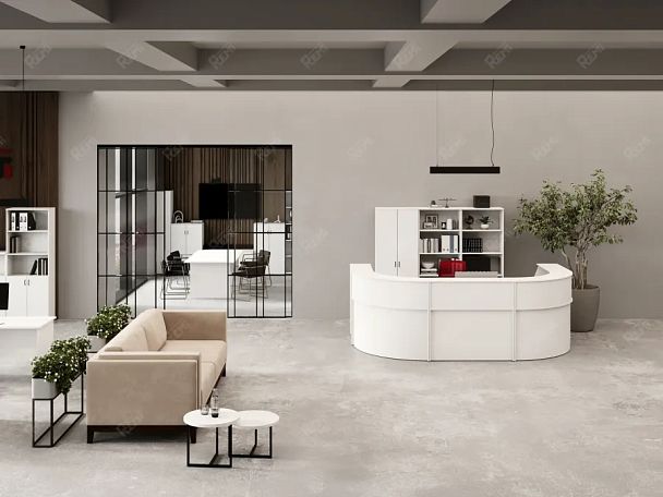 ЛАЙТ / LIGHT RLG065-9x9 Блок ресепшн 90x90x125 Белый - Вид 4