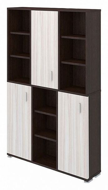 Стеллаж комбинированный Домино ПУ-40-3 Венге/Карамель - Вид 1