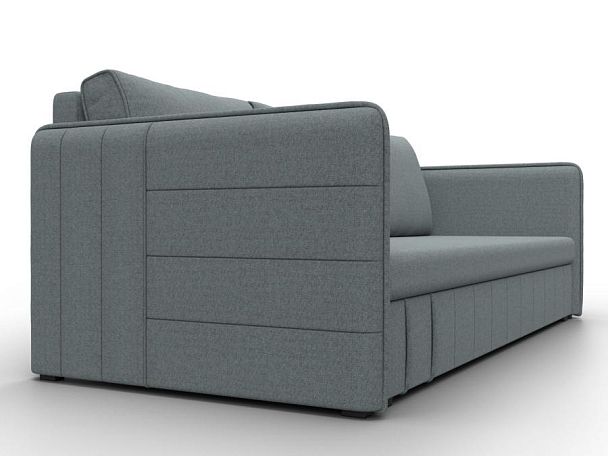 Диван прямой Слим Рогожка серый - Вид 3