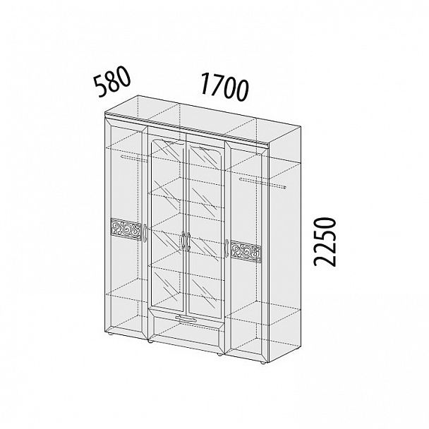 Шкаф "Тиффани" 93.14 - Вид 2