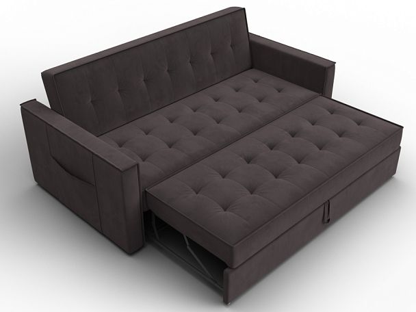 Диван прямой Лига-104 (160) Велюр коричневый - Вид 7