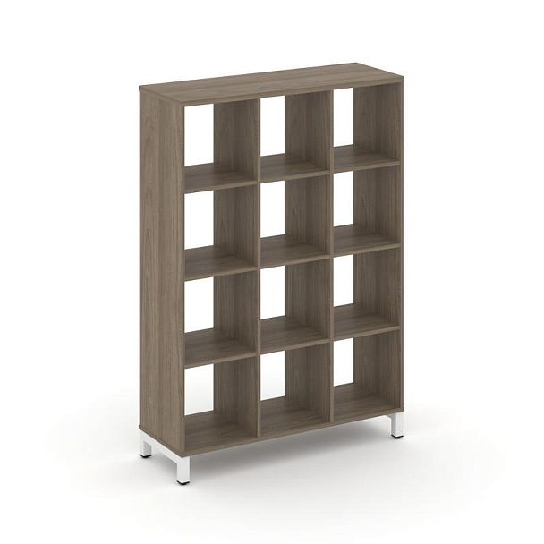 Стайл Проджект Каркас стеллажа 4 яр. SN.KS-430 Вяз Благородный/Металл Белый 1121*400*1615 - Вид 1