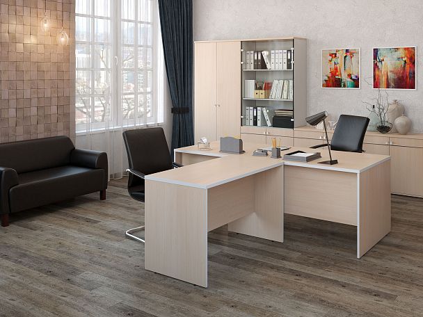 Экран для стола Swift 180x47x1,8 светлый дуб - Вид 12