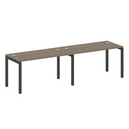 Metal System Quattro Р. ст. на 2 раб. места на П-образном м/к 50БП.СМ-2.3 Вяз/Антрацит металл 2800*720*750 - Фото предпросмотра