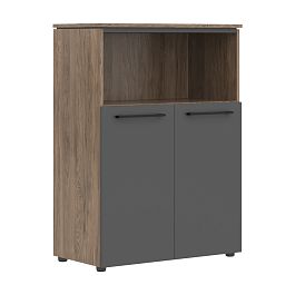 Шкаф с глухими малыми дверьми MMC 85.3 Антрацит/Кария Пальмира 854х423х1188 MORRIS TREND - Фото предпросмотра