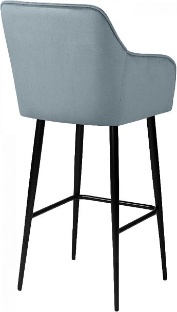 Барное поворотное кресло Мони К, Confetti dusty blue/черный - Вид 5