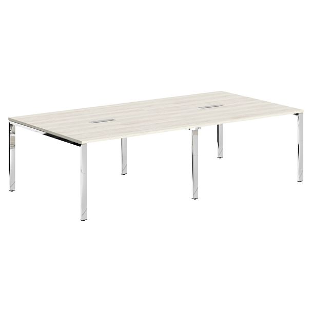 Конференц стол XGSCT 2714.1 Сосна Эдмонт/Нержавейка полированная 2720х1406х750 XTEN GLOSS - Вид 1