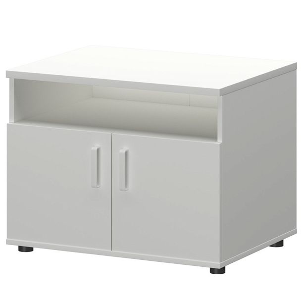 Тумба для оргтехники СМТ-2ДН  Белый 800x600x625 Смарт - Вид 1