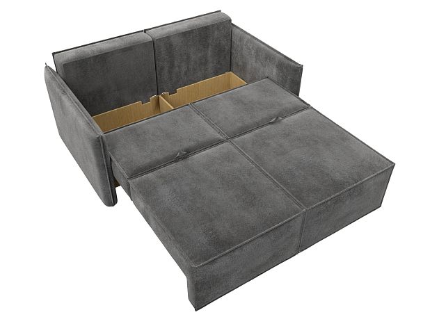 Диван прямой Либерти мини Велюр серый - Вид 8