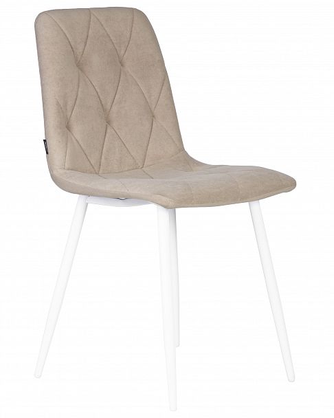 Стул обеденный DOBRIN CHILLY ROMBO (Капучино Simple 05, основание белый) - Вид 2