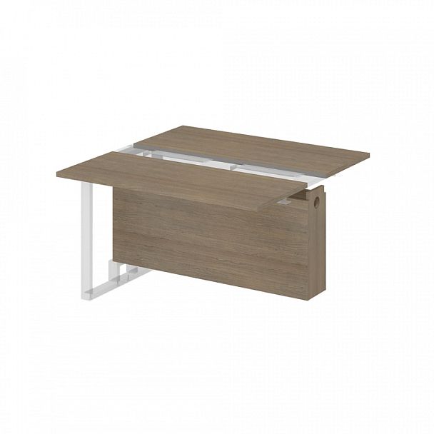 Центральный модуль 120 переговорного стола на промежуточных опорах "Компьютерные столы"  ПК-ФРМ-СТГ120Х120/Ц-В2-299 дуб шамони - Вид 1