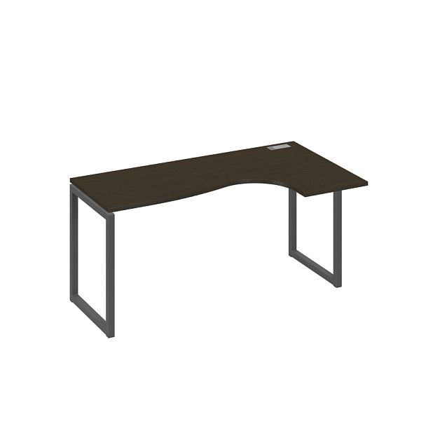 Стол эргономичный правый "Классика" на металлокаркасе QUATTRO A4 А4 Б4 036 БП венге / металлокаркас антрацит - Вид 1