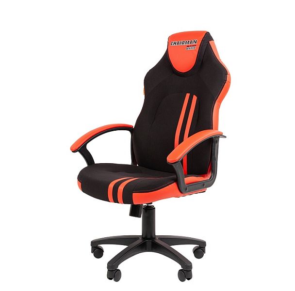 Кресло CHAIRMAN GAME 26, экокожа/ткань стандарт, черный/красный - Вид 2