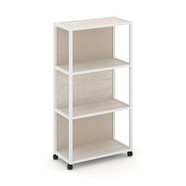 Shelf Mobile Стеллаж 4 уровня 1 секция VR.LT-STK-404.08 Денвер Светлый/Металл Белый/W-04 800*400*1523 - Фото предпросмотра