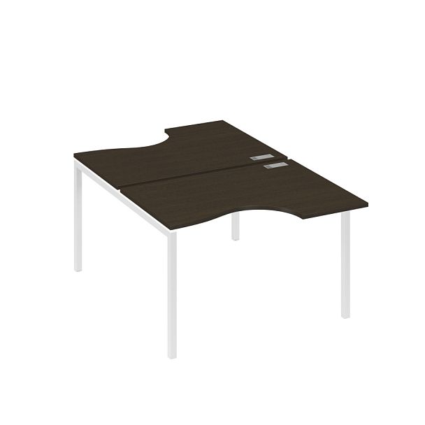 Рабочая станция каркас DUE столы (2х120) Классика A4 А4 Б2 183 БП венге / металлокаркас белый - Вид 1