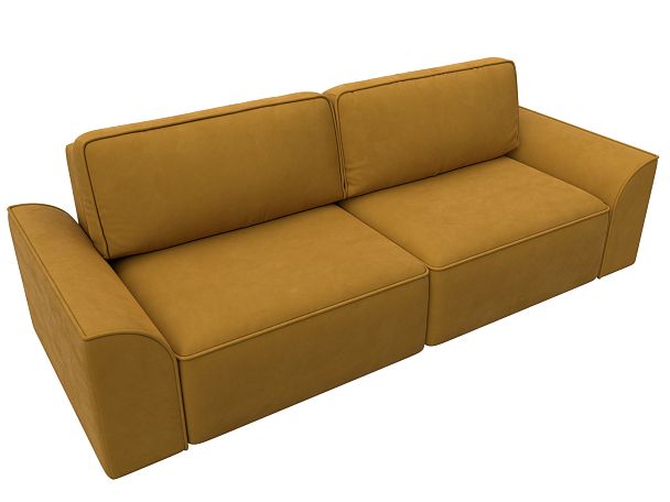Диван прямой Лига-048 НПБ Велюр желтый - Вид 6