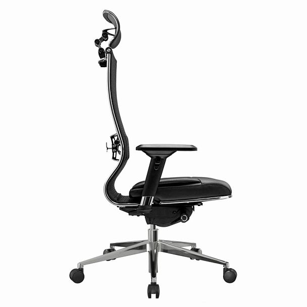 Кресло офисное МЕТТА "SAMURAI" S-3.05, с подголовником, сверхпрочная ткань-сетка, черное - Вид 5