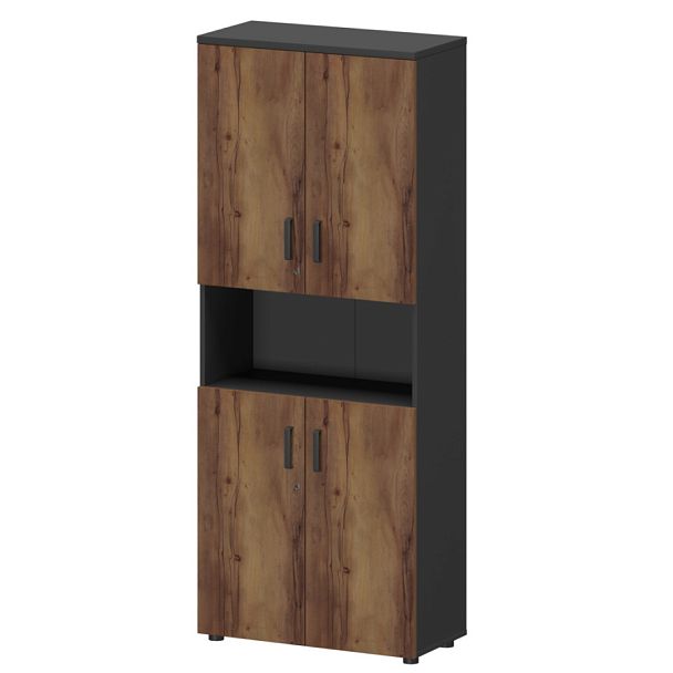 Шкаф СМШ-58Д4 Тип1 Графит/Таксония 792x380x1990 Смарт - Вид 1