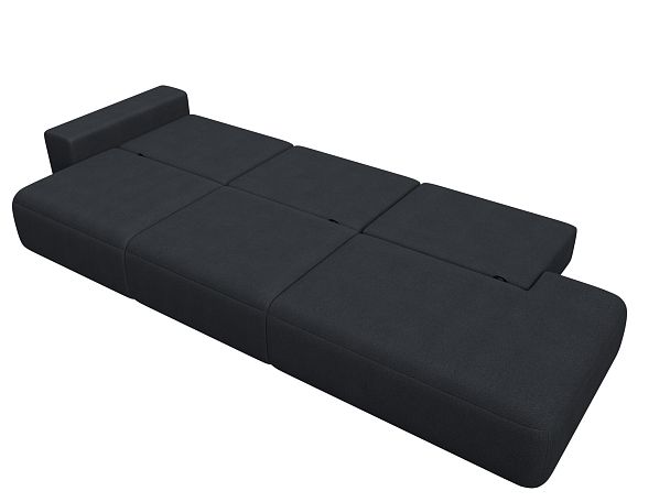 Диван прямой Лига-036 НПБ Модерн Лонг подлокотник слева Искусственная замша серый - Вид 10