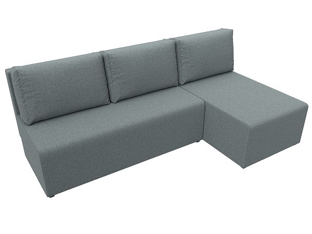 Диван угловой Поло правый угол Рогожка серый - Вид 5
