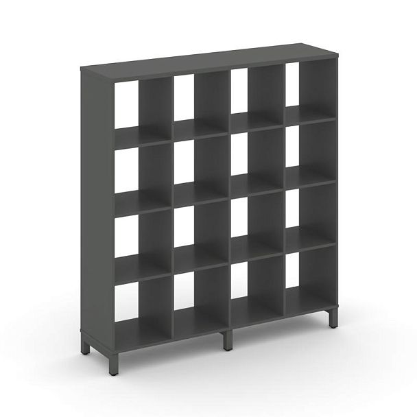 Стайл Проджект Каркас стеллажа 4 яр. SN.KS-440 Антрацит/Металл Антрацит 1488*400*1615 - Вид 1