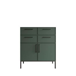 Большой комод с четырьмя ящиками и дверками Nicole NLN17G - Фото предпросмотра