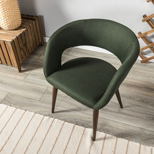 Кресло Hugs тёмно-зеленый/т.орех - Вид 13