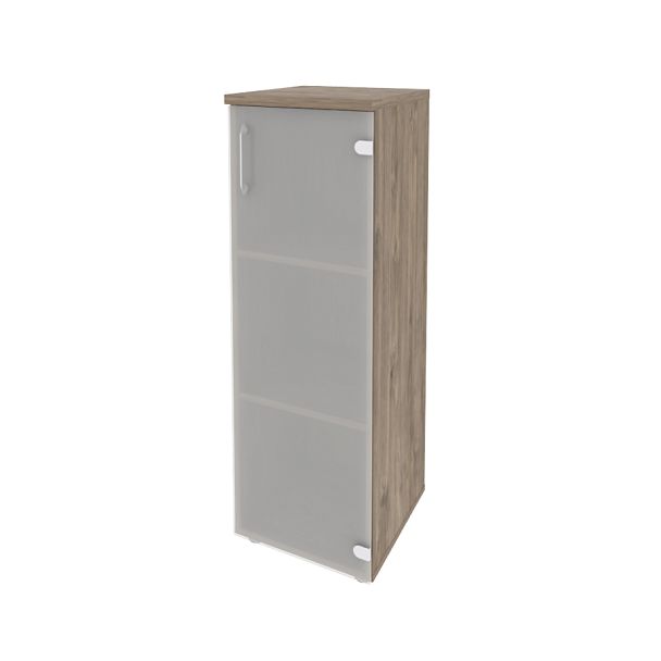 Onix Шкаф средний узкий правый O.SU-2.4 (R) Тиквуд темный 400*420*1207 - Вид 1