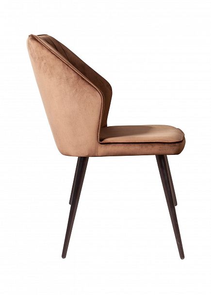 Стул Berg поворотный 90 градусов, функция возврата, антишум бархат коричневый 12/ черный конус - Вид 2